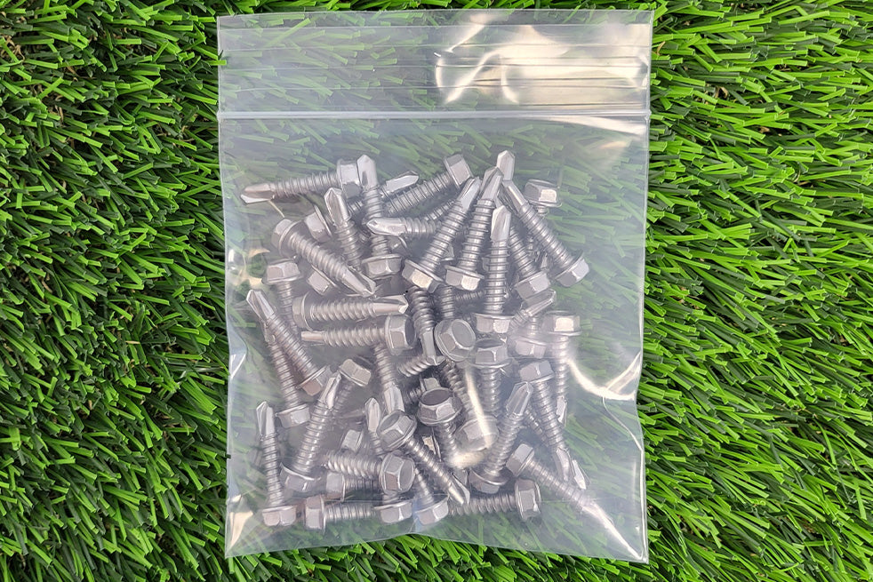 Self-Tapping Tek Screws #12 1" Stainless Steel (pack of 50)