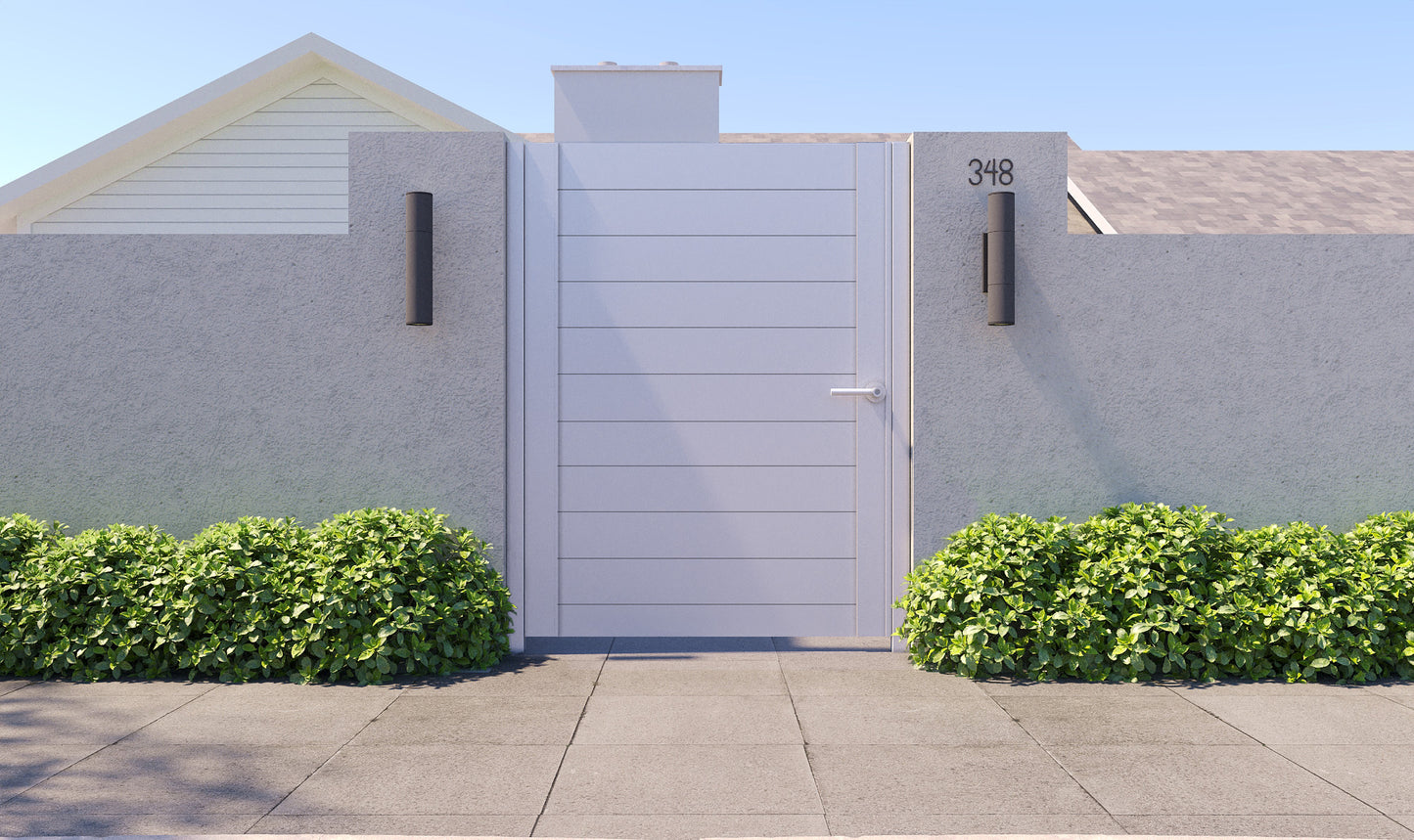 Alumission Aluminum Gate Kit. Powder Coated (Side Gate/Yard Gate) New York Style