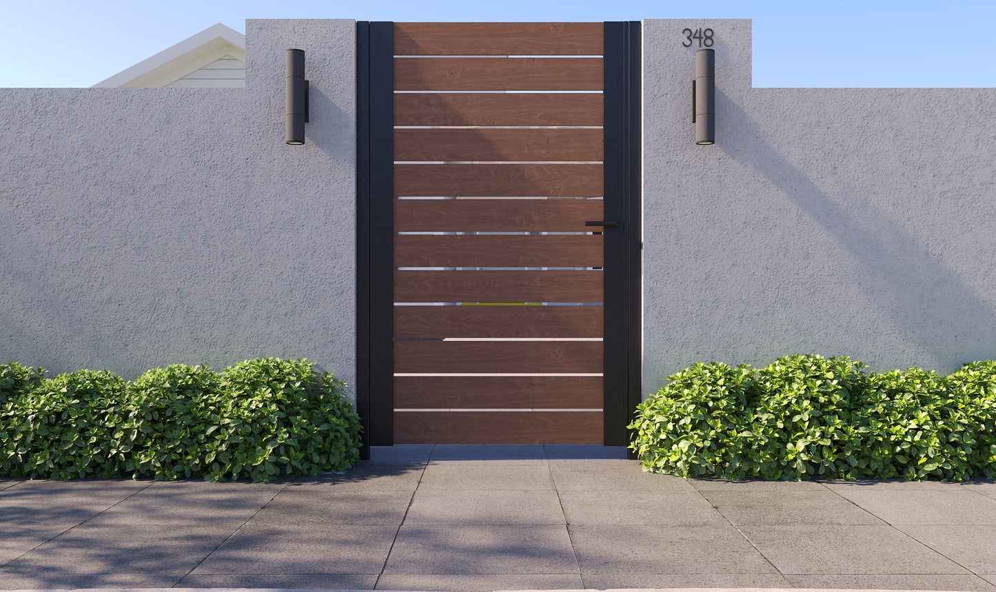 Alumission Aluminum Gate Kit. Powder Coated (Side Gate/Yard Gate) Los Angeles Style