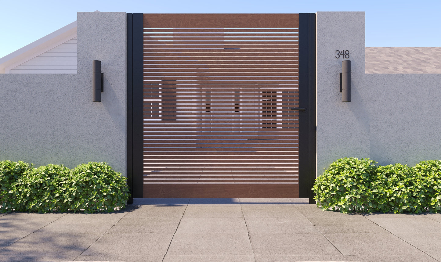 Alumission Aluminum Gate Kit. Powder Coated (Side Gate/Yard Gate) San Francisco Style