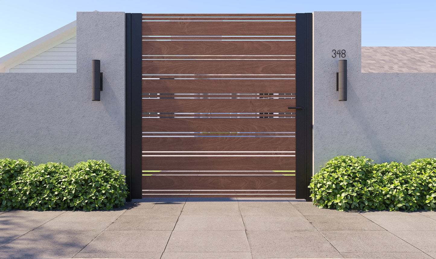 Alumission Aluminum Gate Kit. Powder Coated (Side Gate/Yard Gate) Miami Style