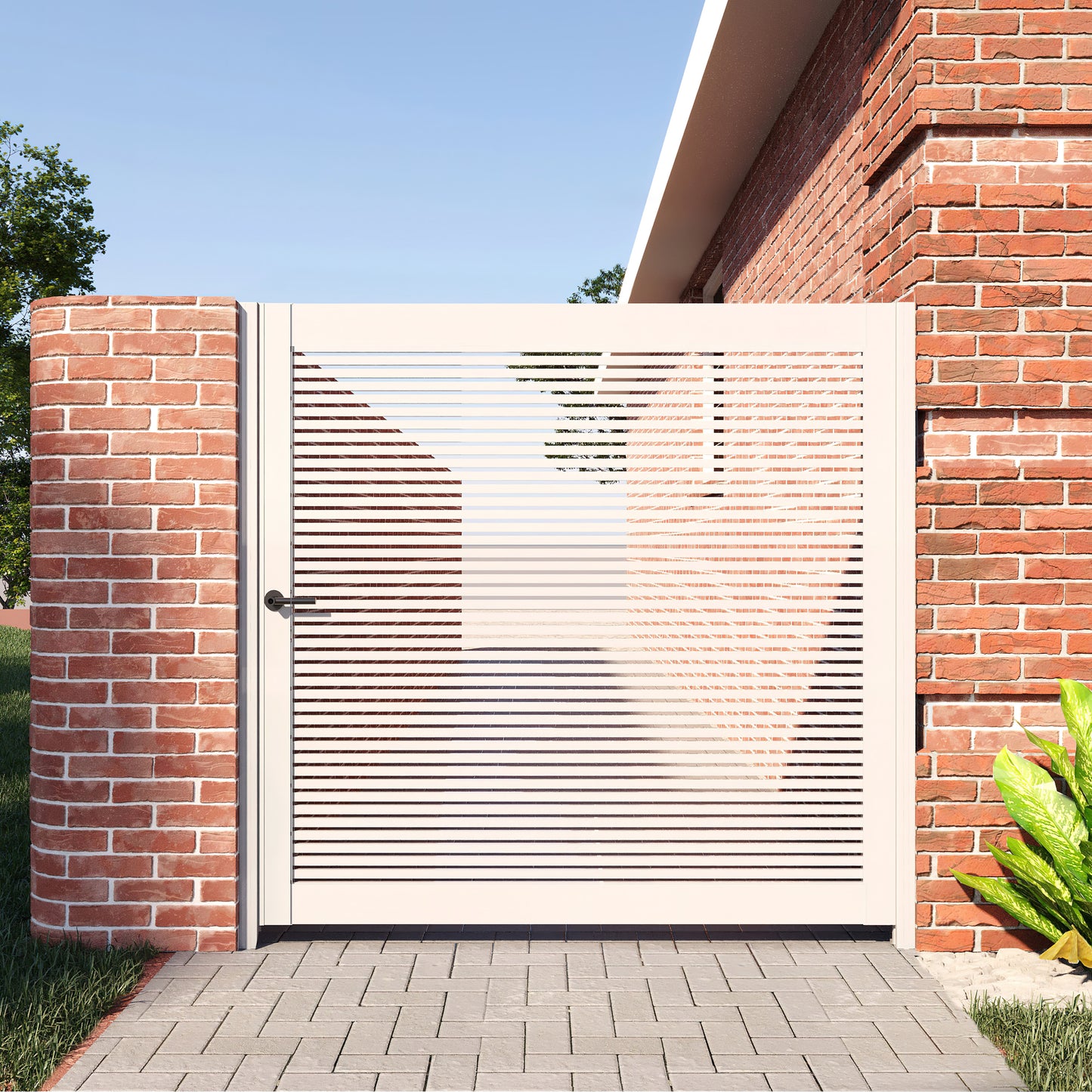 Alumission Aluminum Gate Kit. Powder Coated (Side Gate/Yard Gate) San Francisco Style