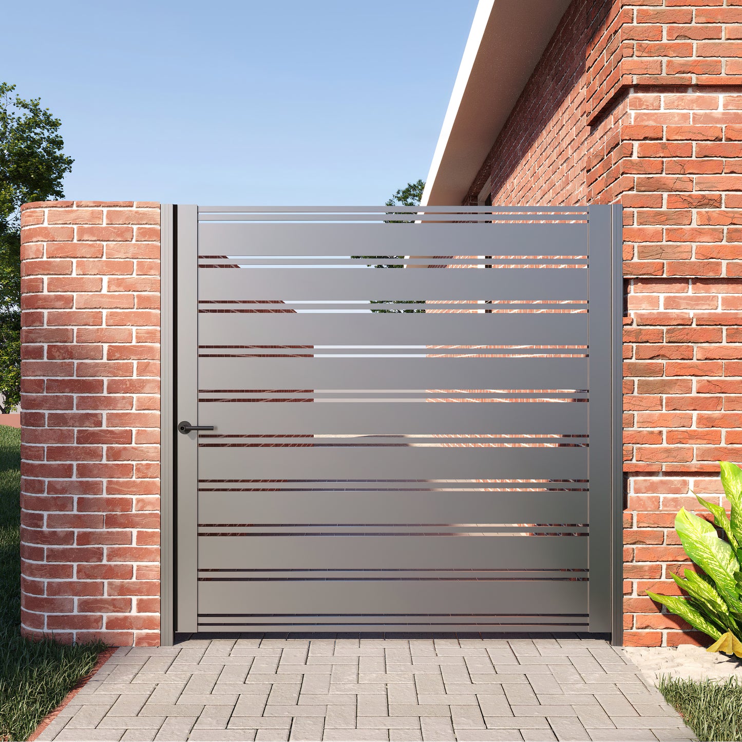 Alumission Aluminum Gate Kit. Powder Coated (Side Gate/Yard Gate) Miami Style