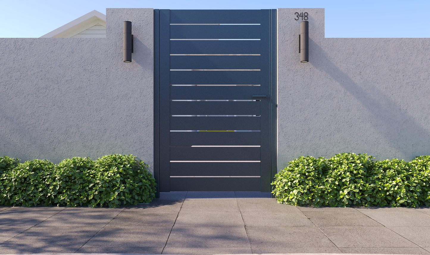 Alumission Aluminum Gate Kit. Powder Coated (Side Gate/Yard Gate) Los Angeles Style