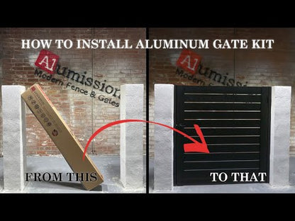 Alumission Aluminum Gate Kit. Powder Coated (Side Gate/Yard Gate) New York Style